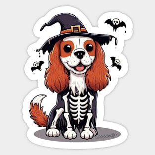 Halloween King Charles Spaniel Sticker